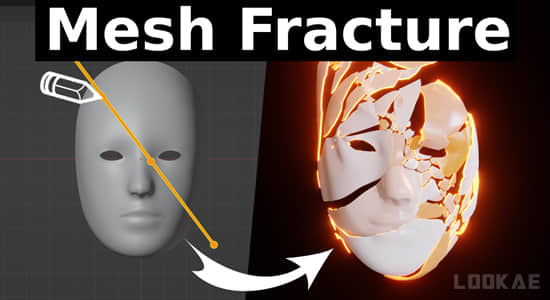 三维模型断裂破碎Blender插件 Procedural Mesh Fracture V1.0-精品资源站