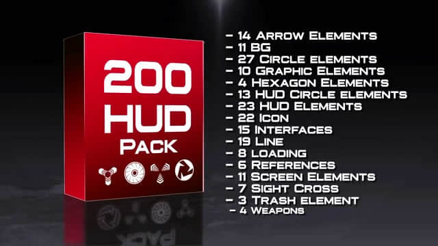 AE模板-200种科技感HUD界面动画元素HUD Modern Pack-精品资源站