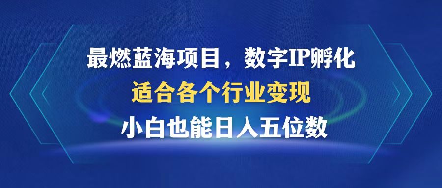 （12941期）最燃蓝海项目  数字IP孵化  适合各个行业变现  小白也能日入5位数-精品资源站