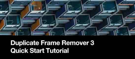 AE重复帧删除脚本Duplicate Frame Remover 3.1