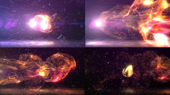 AE模板-抽象粒子风暴LOGO标志展示 Dynamic Particles Logo Reveal-精品资源站