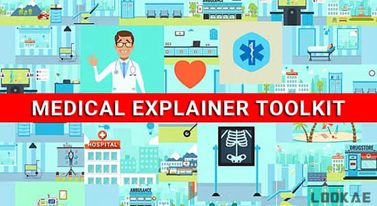 AE模板-320个医疗角色人物场景MG动画工具包 Medical Explainer Toolkit-精品资源站
