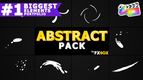 FCPX插件-10种卡通手绘液体流体风格MG动画元素 Abstract Shape Elements-精品资源站