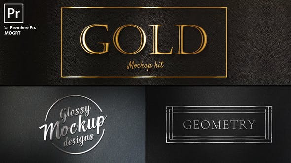 Premiere预设-24个三维金属质感文字标题动画 Gold Titles Kit-精品资源站