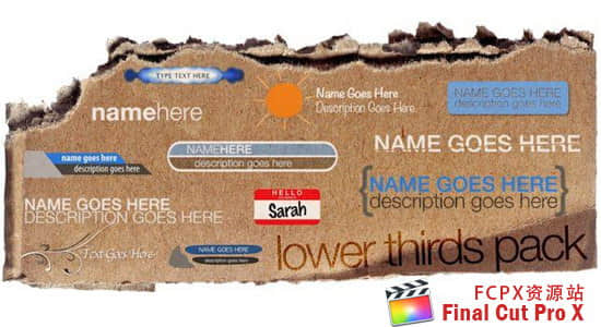 FCPX插件：12个简洁字幕条标题动画 Lower Third Pack 1-精品资源站