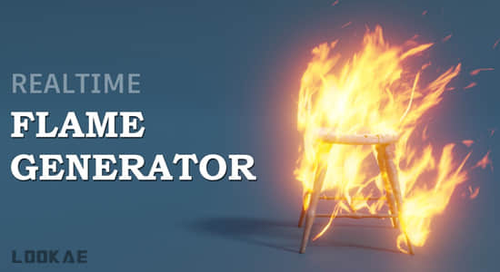 Blender插件-实时火焰燃烧特效生成器预设 Realtime Flame Generator-精品资源站