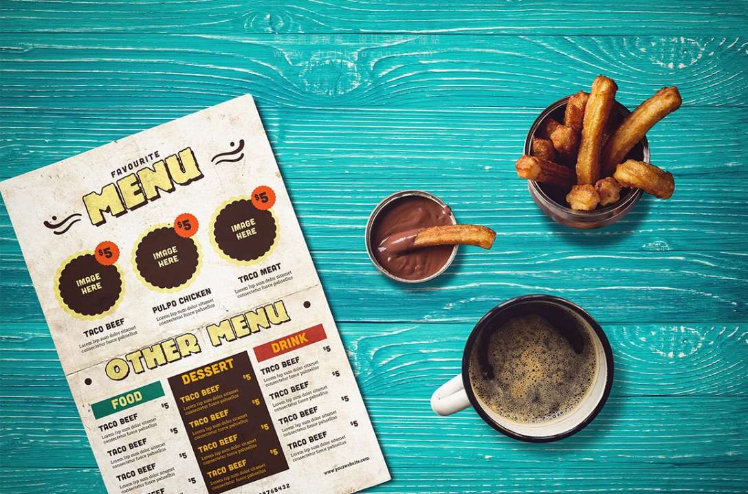PS样机 100+餐饮美食食物餐具搭配预制场景创建PS模型样机 Mega Bundle Restaurant Scene Creator