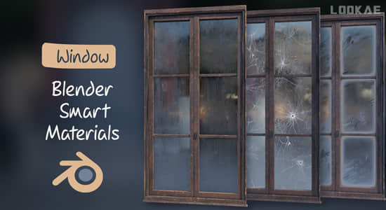 Blender预设-玻璃窗户真实水珠雨滴资产 Blender Smart Materials – Window Procedural Water Drops-精品资源站