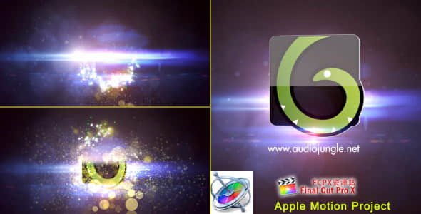 Apple Motion模板：唯美漂亮粒子汇聚LOGO动画片头 Particles Quick Logo-精品资源站
