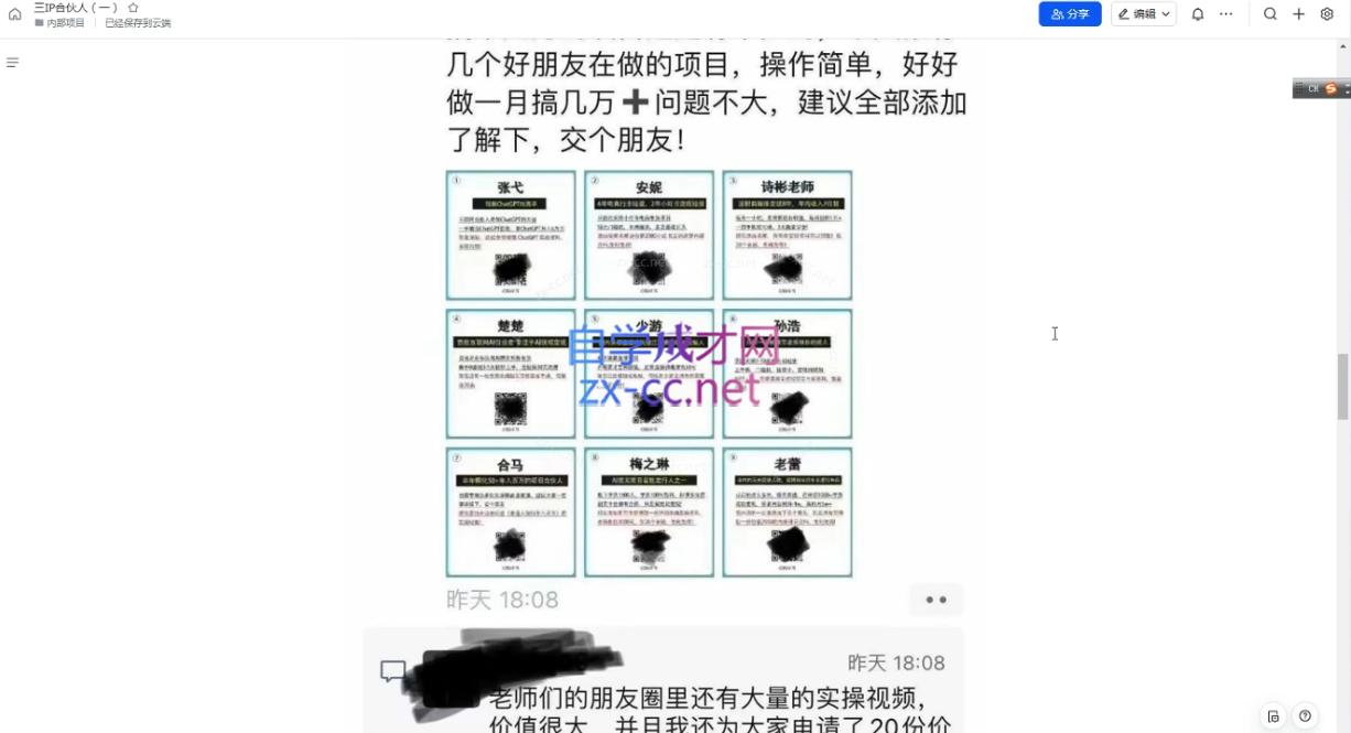 君哥·IP合伙人知识付费虚拟项目(更新)-精品资源站