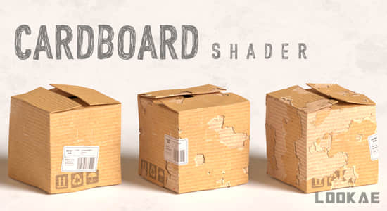 三维纸箱纸板着色器预设Blender插件 Cardboard Shader V1.1-精品资源站