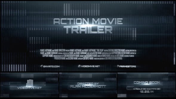 AE模板-影视动作预告片剪辑图文切换电影片头 Action Movie – Trailer-精品资源站