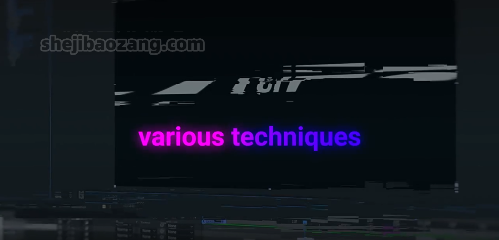 AE教程-大神教你做抖音故障风干扰毛刺文字标题动画特效Creating Glitch Animation-精品资源站