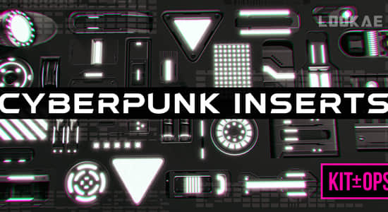 赛博朋克科幻灯光三维模型预设Blender插件 Cyberpunk Emissive Inserts – Kpack – Sci Fi Lights-精品资源站