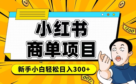 小红书千粉商单，稳定快速变现项目，实现月入6-8k并不是很难-精品资源站