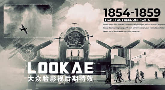 AE模板-军事战争泛黄复古回忆历史纪录片介绍展示 Civil War History Slideshow-精品资源站
