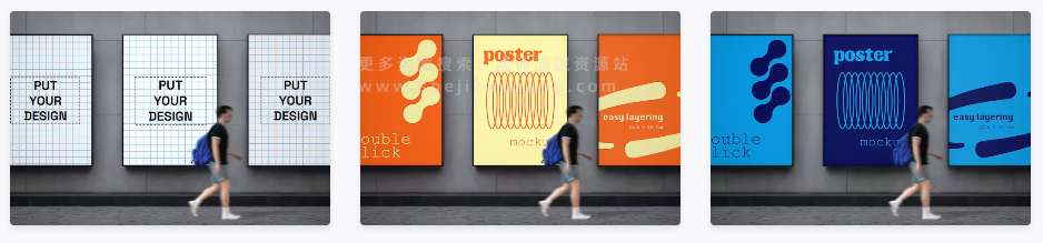 户外海报PS样机Poster Mockup
