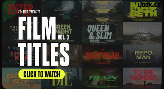AE/PR/FCPX/PS模板插件-20组电影文字标题排版视觉设计 Tropic Colour – Film Titles Vol.3-精品资源站