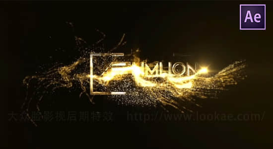 AE教程：漂亮粒子金属质感文字标题特效制作 Particles Text Effects-精品资源站