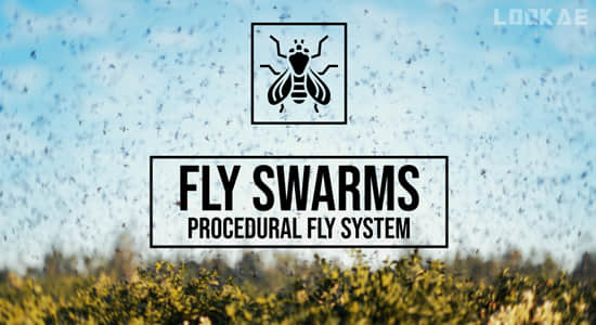 Blender插件-真实昆虫群飞行系统几何节点预设 Fly Swarm-精品资源站