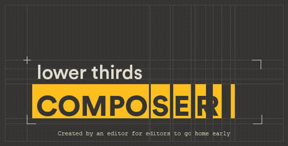 AE脚本：文字标题字幕条动画生成器 Lower Thirds Composer-精品资源站
