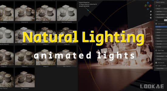 Blender插件-真实自然环境灯光投影预设 Natural Lighting V2.5-精品资源站