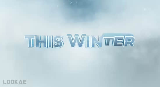 AE模板-寒冷冬日冰封暴风雪三维文字标题预告片头 Winter 3D Text Trailer-精品资源站