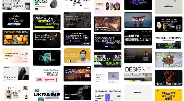 AE模板动态文字图片视频海报排版动画100组Spotlight – Designs And Typography Pack