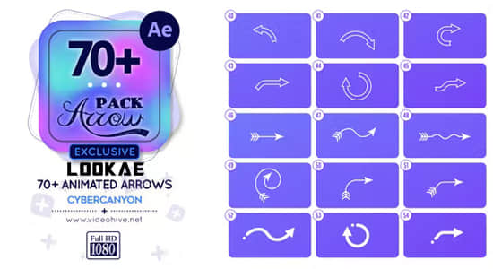 AE模板-70组多风格箭头图形动画 Arrow Pack After Effects-精品资源站