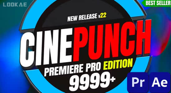 AE/PR电影视觉特效LUTs调色视频素材音效预设套装 CINEPUNCH V22-精品资源站