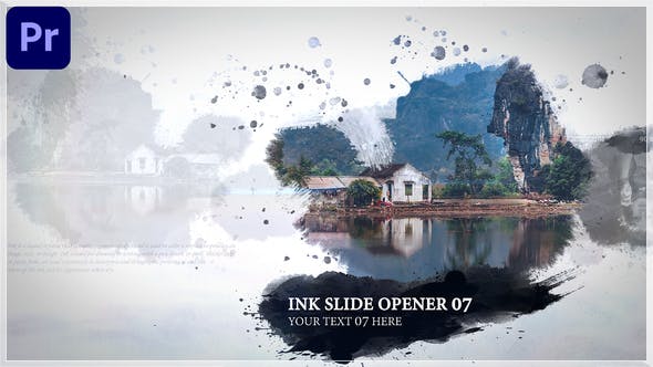AE/PR模板-中国风水墨遮罩图文宣传开场片头 Ink Opener-精品资源站