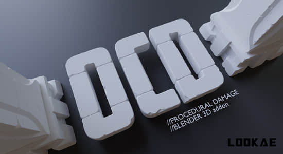 Blender插件-快速破坏损伤模型工具 OCD (One Click Damage) V1.3.2-精品资源站