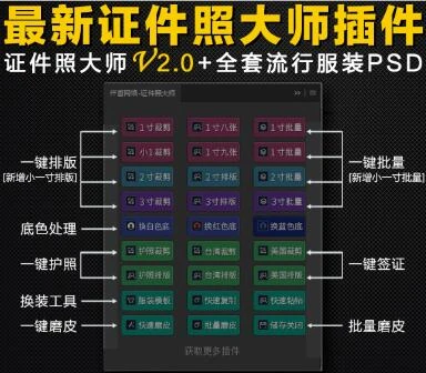 全能证件照大师PS汉化插件！一键搞定裁剪排版/换装/换底色！-精品资源站