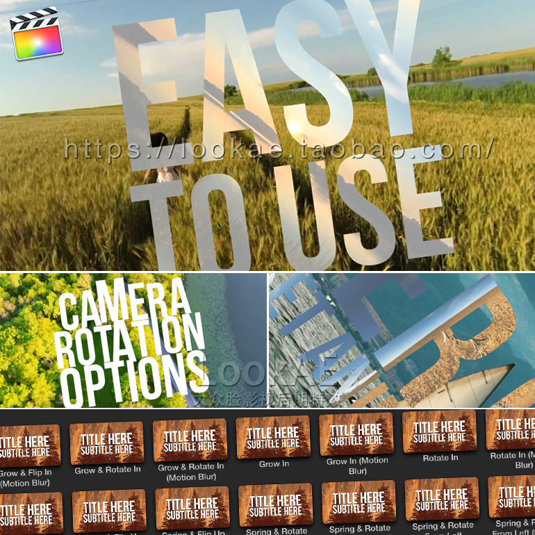 FCPX转场插件:文字大标题镂空遮罩动画转场 TransText Vol.2-LookAE.com FCPX转场插件:文字大标题镂空遮罩动画转场 TransText Vol.2