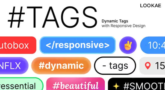AE模板-创意动态标签文字标题动画 Dynamic Tags-精品资源站