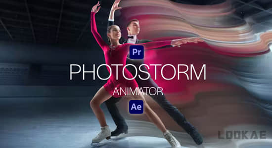 AE/PR模板-图像拖尾流动视觉特效动画 PhotoStorm Animator-精品资源站