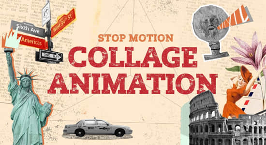 AE教程-创意贴纸定格动画制作 Collage Style Explainer Videos From Storyboard To Animation-精品资源站