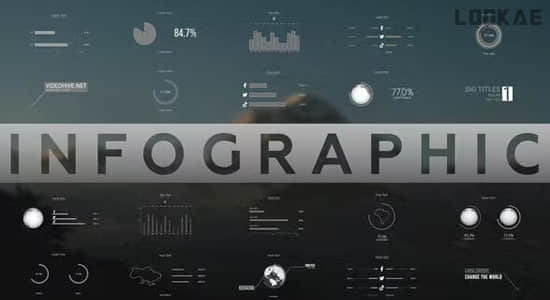 AE模板-1100个信息数据图表展示动画 Infographics Elements-精品资源站