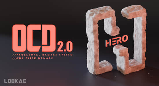 Blender插件-快速破坏损伤模型做旧效果 OCD V2.3.0 One Click Damage-精品资源站
