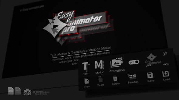 AE脚本-图形运动文字动画转场过渡生成器专业版 Easy Animator Pro Win/Mac-精品资源站