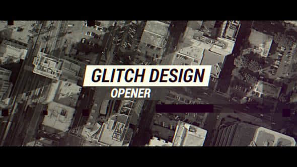 Apple Motion模板：信号干扰画面破损动态片头Glitch Design Opener-精品资源站
