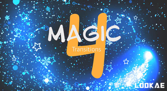 第四套 PR模板-24个唯美漂亮魔法粒子转场过渡预设 Magic Transitions 4-精品资源站