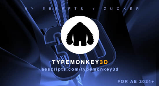 AE脚本-真实三维立体文字标题排版空间翻转组合动画 TypeMonkey3D v1.0.0+使用教程-精品资源站
