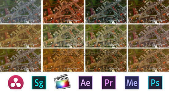 200组大疆航拍无人机暖色调LUTs电影预设 Phoenix Warm-Toned Color Grading LUTs for Drones-精品资源站