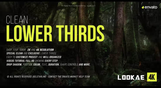 PR模板-20组现代简洁字幕条标题动画 Clean Lower Thirds for Premiere-精品资源站