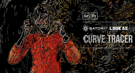 中文汉化AE/PR插件-抽象线条轮廓描边视觉特效 Curve Tracer v1.0.0 Win/Mac-精品资源站