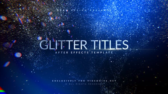 AE模板-华丽优雅粒子闪耀图文标题展示开场片头 Awards Titles Glitter-精品资源站