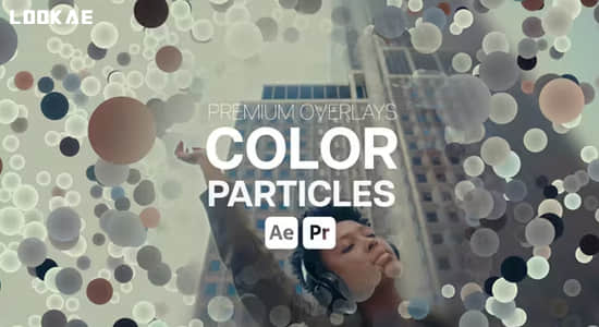 AE/PR模板-高级彩色粒子叠加特效动画 Premium Overlays Color Particles-精品资源站