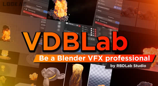 模拟三维真实爆炸火焰特效Blender插件 VDBLab V1.0-精品资源站