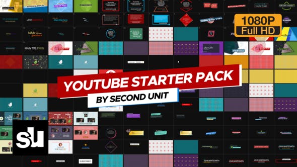 AE模板-150种社交媒体文字标题动态图形包装动画 YTB Starter Pack 4K-精品资源站